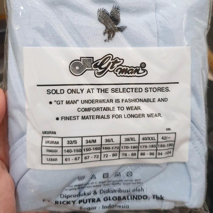 Bisa Cod - Celana Dalam Pria Gt-Man / Cd Gt Man / Pakaian Dalam Gtman Rpg 704 Bw Katun Dewasa Polos 