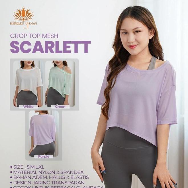 Crop Top Mesh Crop Top Mesh Sporty / Atasan Jaring Outer