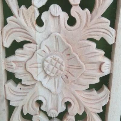 Gebyok Ukir Dekorasi Dinding Rumah Jawa Ukiran Tempel Mahoni Solid