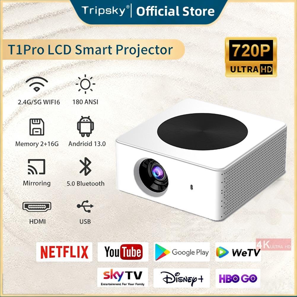 Tripsky T1pro Proyektor mini Portable Lcd Proyektor Android mini Home Theater Android Proyektor terl