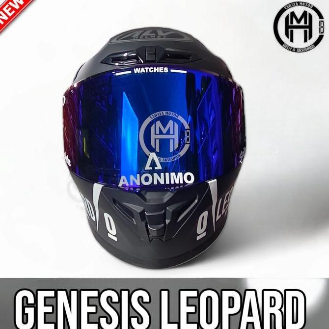 HELM ALV GENESIS SOLID BLACK DOF LEOPARD |FULL FACE