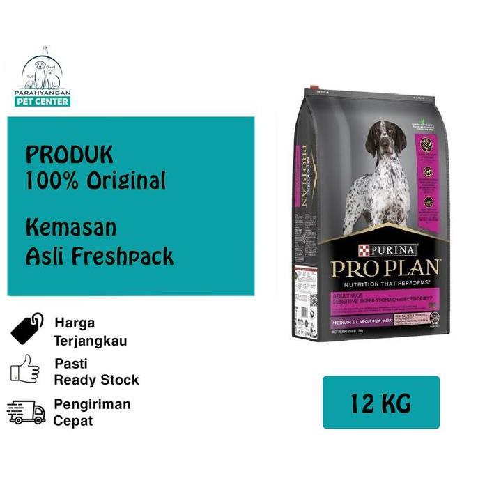 Proplan Adult All Size Sensitive Skin & Stomach 12 kg - Promo