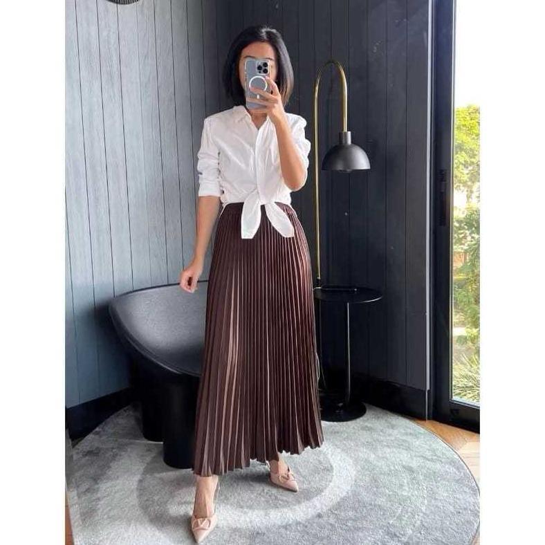 FAVORIT ROK PLISKET PREMIUM JUMBO / ROK PLISKET REMPEL PANJANG/ROK PLISKET PREMIUM POLOS PANJANG/ RO
