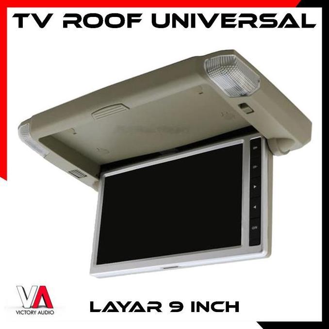 BEBAS ONGKIR - TV Roof Plafon Mobil UNIVERSAL Model Lampu ENIGMA 9 Inch IPS 1080p ORI