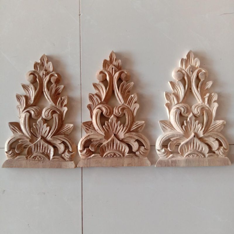 Ukir Tempel Ornamen Kayu Mahoni Ukiran Tempel Untuk Soko