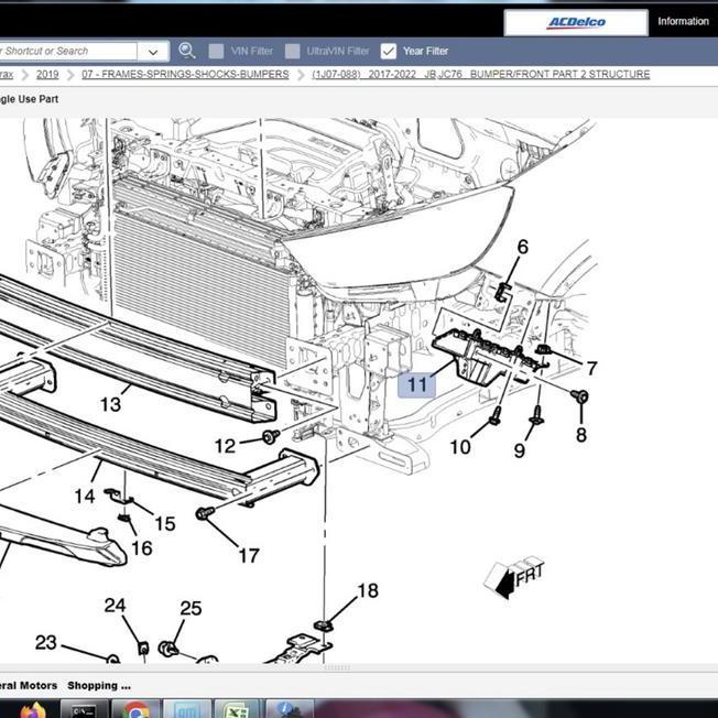 Bracket Bumper Depan Kanan Trax Fl