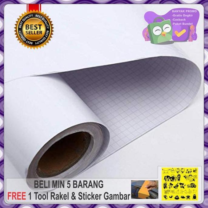 Stiker putih doff/mate / skotlet putih doff/mate