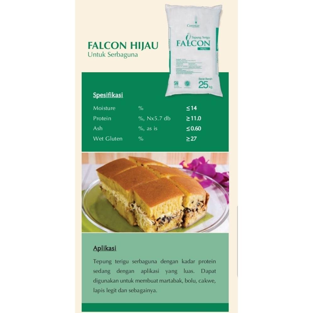 Murah Tepung Terigu Falcon Hijau 25Kg (Khusus Instan)