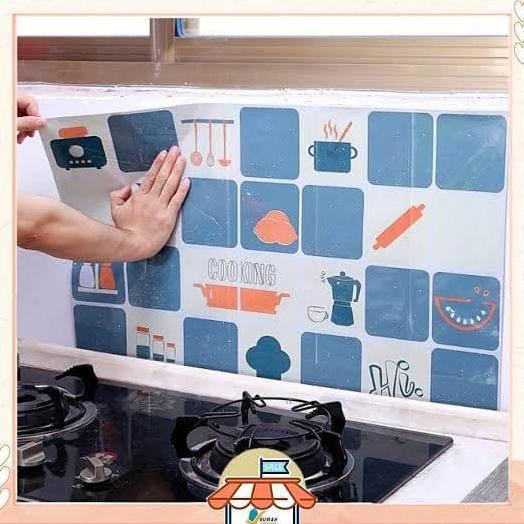 Wall Stiker wallsticker dinding dapur anti minyak anti air anti panas