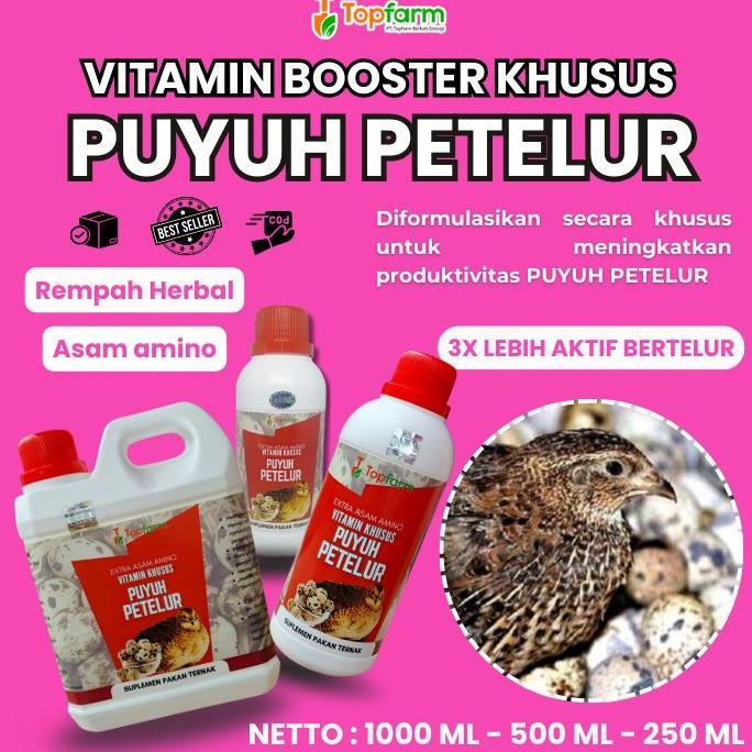 Vitamin Burung Puyuh Petelur/ Vitamin Herbal Puyuh Petelur/ Obat Untuk meningkatkan Produksi Puyuh /