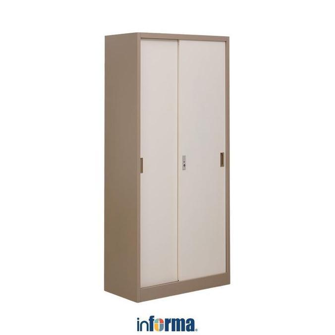 Informa Kiev Lemari Arsip Kantor Metal Slide - Cokelat Muda Penyimpanan Dokumen Filing Kabinet Rak B