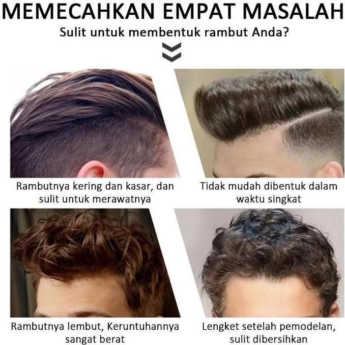 EZVECHE Minyak Rambut Pria 2 in 1 Dengan Sisir 260ml Tahan Lama Tidak Lengket Pomade Oil Gel Cepat K