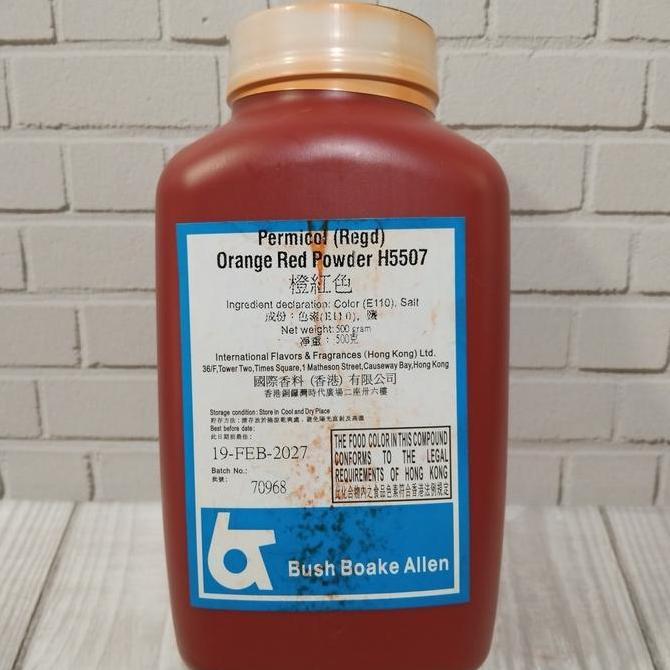 Bush Boake Allen Pewarna Makanan Orange Red Powder H5507 Gr