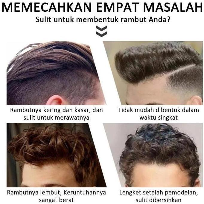 EZESJIT Minyak Rambut Pria 2 in 1 Dengan Sisir 260ml Tahan Lama Tidak Lengket Pomade Oil Gel Cepat K