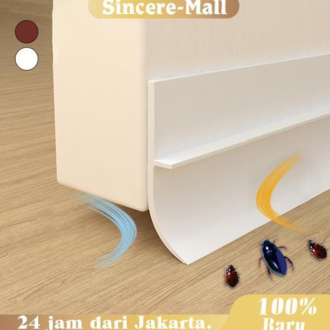 EZESJIT Segel Bawah Pintu Putih Plastik / Debu Serangga Kecoa / Anti-Debu Anti Air Penutup Celah Baw
