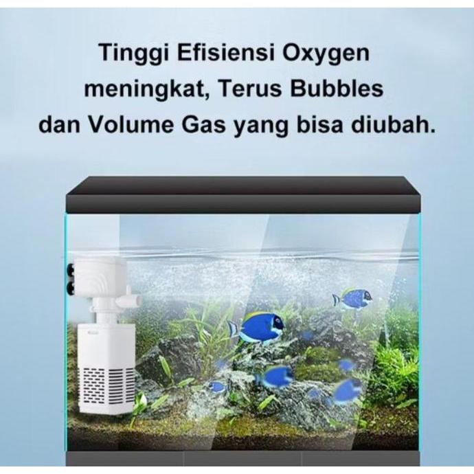 DAMELOPO POMPA AKUARIUM 3 IN 1 AKUARIUM POMPA FILTER OKSIGEN UNTUK TANGKI IKAN