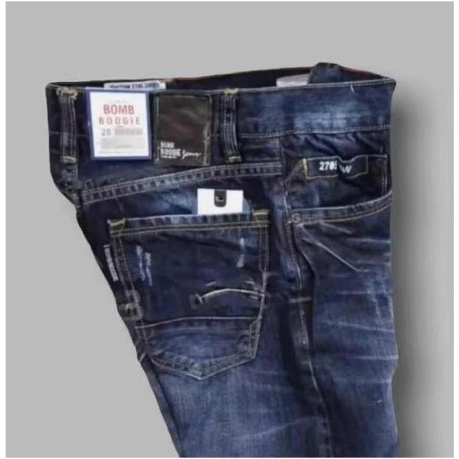 Celana Panjang Boombogie Denim Jeans Santai Formal Pria Keren / Straight