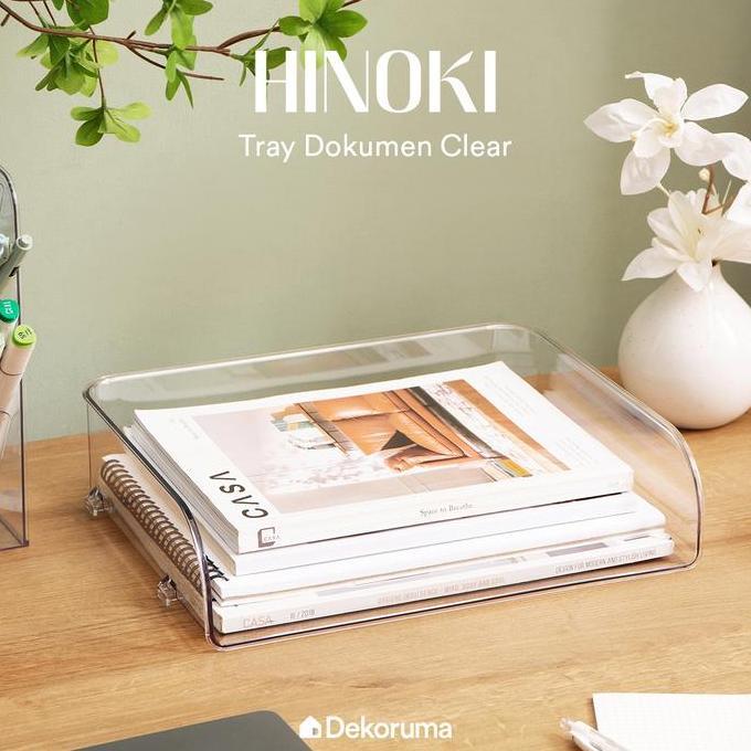Dekoruma HINOKI Tray Dokumen F4 / Rak Kertas Bening / Storage Dokumen