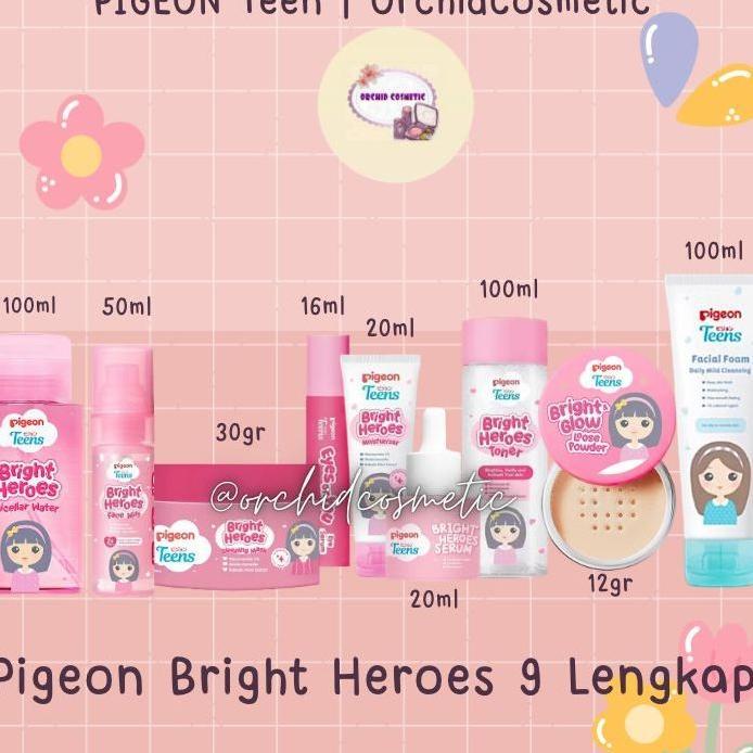 Pigeon Teens Paket /Pigeon Skincare Kulit Remaja Acne Brightening Glowing /Pigeon Skincare Basic