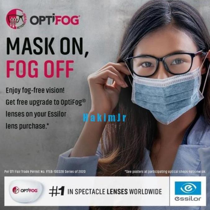 Lensa Kacamata Essilor SV Optifog