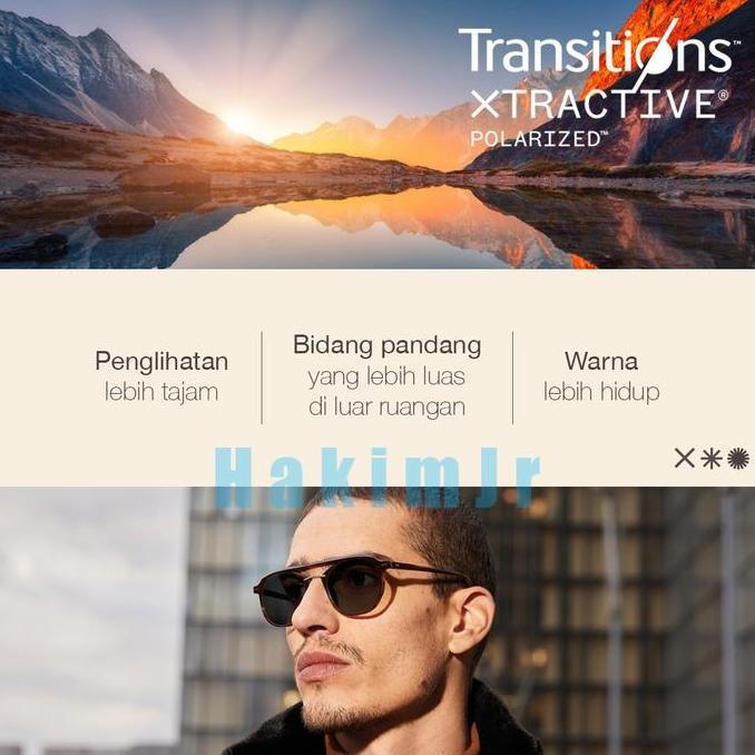 Lensa Kacamata Essilor SV Transitions Xtractive Polarized