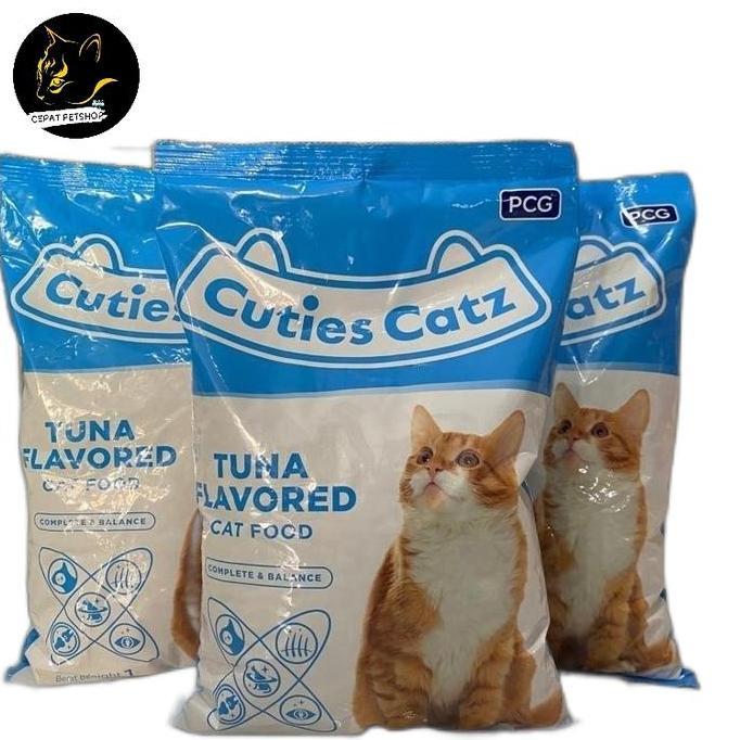 Ready cuties catz makanan kucing cuties tuna repack 1 kg