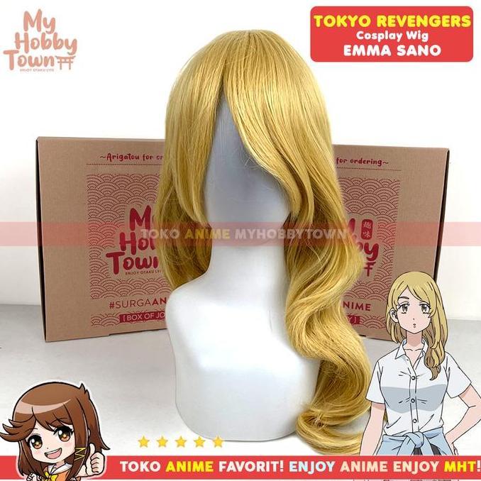 Wig Cosplay Anime Tokyo Revengers : Sano Emma Rambut Palsu