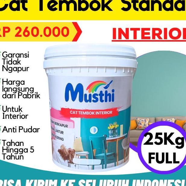 Cat Tembok Musthi Paint Cat Dinding Interior 25 Kg Cat Tembok Dalam Rumah