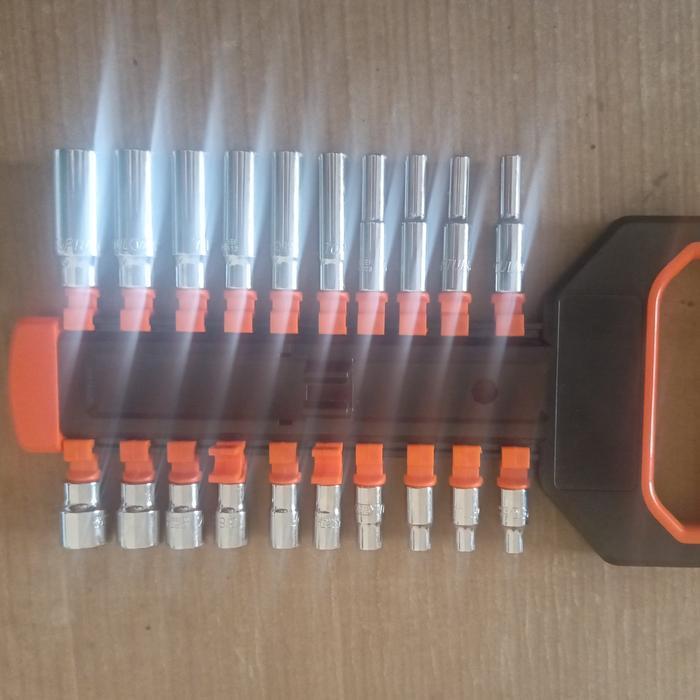 SOCKET & DEEP SOCKET INCI DR 1/4" SET 3/16 - 9/16 TOPTUL GBAR2001