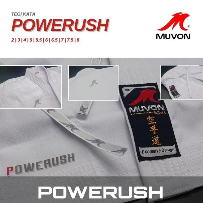 Terbaru Muvon Powerush Tegi Kata Karate-Gi Baju Karate