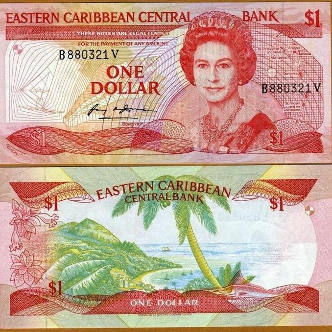 Eastern Caribbean 1 Dollar 1988 (1989) ST. Kitts