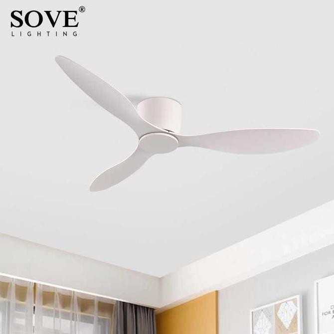 RACERPO Kipas Angin Gantung Plafon Remot Kontrol Wireless Kipas Angin Ruang Tamu Kamar Ceiling Fan 5