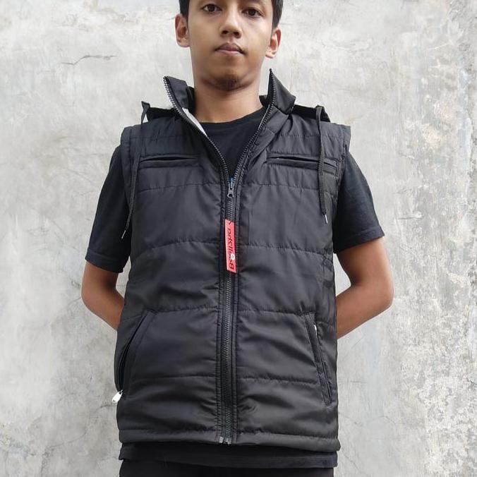 TERLARIS 3 IN 1 JAKET ROMPI MOTOR ANTI ANGIN PELINDUNG DADA PRIA WANITA KASUAL KOREAN STYLE BAHAN PA