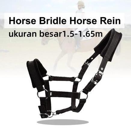 OVERAJA Tali Kekang Kepala Kuda Besar 1,5-1,65m / Tali Kekang Rambut Kuda / Tali Kekang Rambut Kuda 