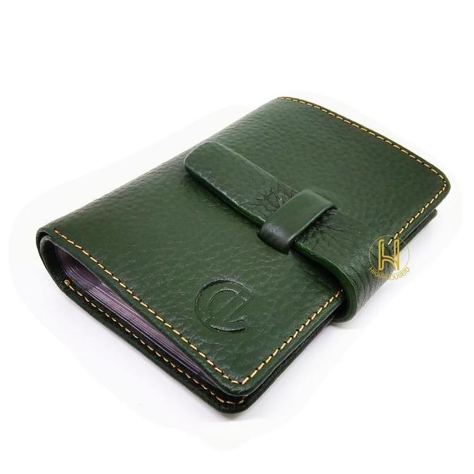 Dompet Kartu Album Kulit Asli - Dompet Wanita Minimalis - Cerry Jourdan - Hitam - Hijau - Biru - Cok