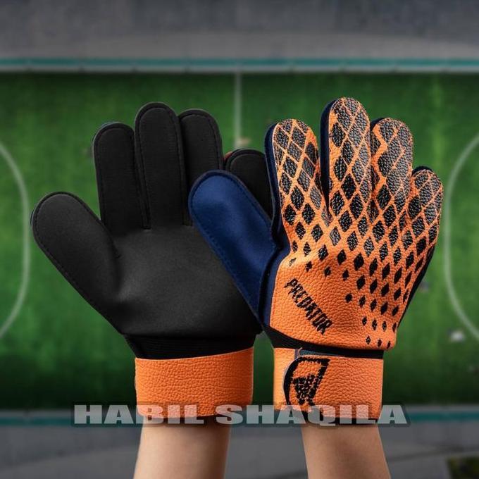 SOJEHBOW Sarung Tangan Kiper Anak Predator Sepak Bola dan Futsal Tanpa Tulang