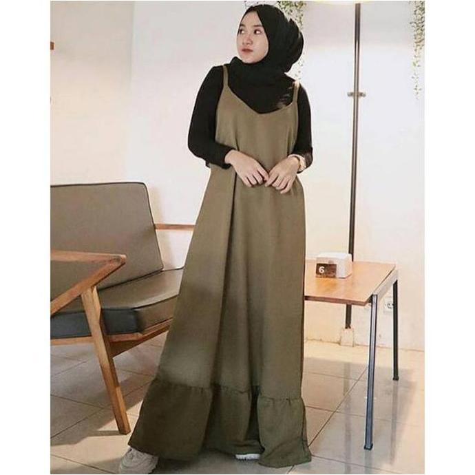 VATGUVOH Overal Nissa / Dress / Dress Wanita Muslim / Dress Wanita Terbaru Kekinian / Dress Hijab / 