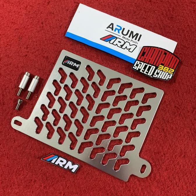 Cover Radiator Arumi ARM Pattern Silver All New NMAX 2020 2021 2022