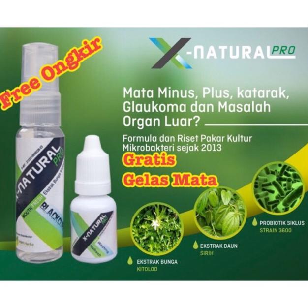 BISA COD - GRATIS GELAS CUCI MATA X Natural Pro isi 2 btl X-Natural Pro Natural Pro Original Product
