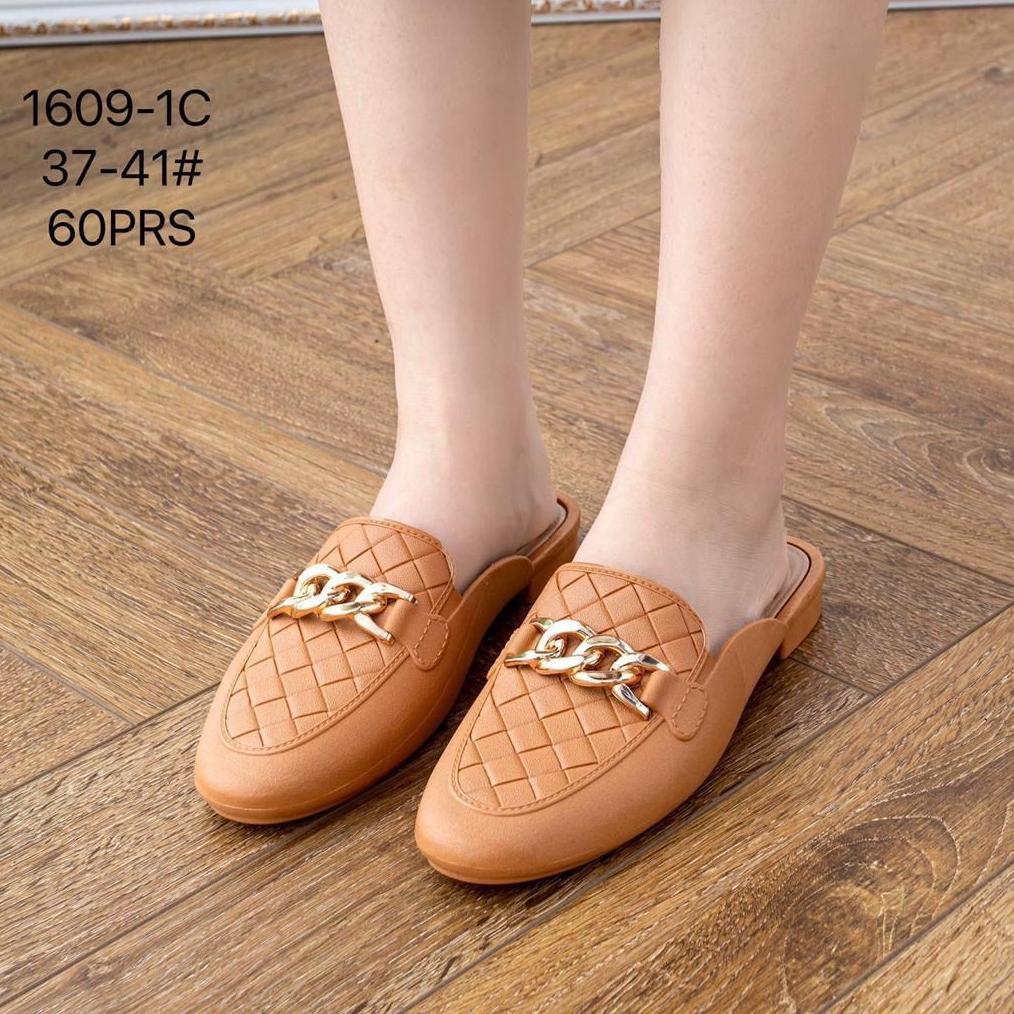 Diskont Sandal Wanita Terbaru 2022/Sepatu Sendal Selop Jelly Balance 1609-1/Slip Onteplek Karet