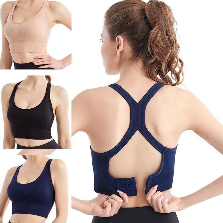 Official Sport Bra Wanita Tanpa Kawat Gym Bh  Bra Sport Bra Olahraga Bra Tali Silang 2021