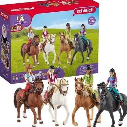 Schleich Horse Club - Complete Horse Club Rider Playset - Sarah Poseable Rider Figures with Horses
