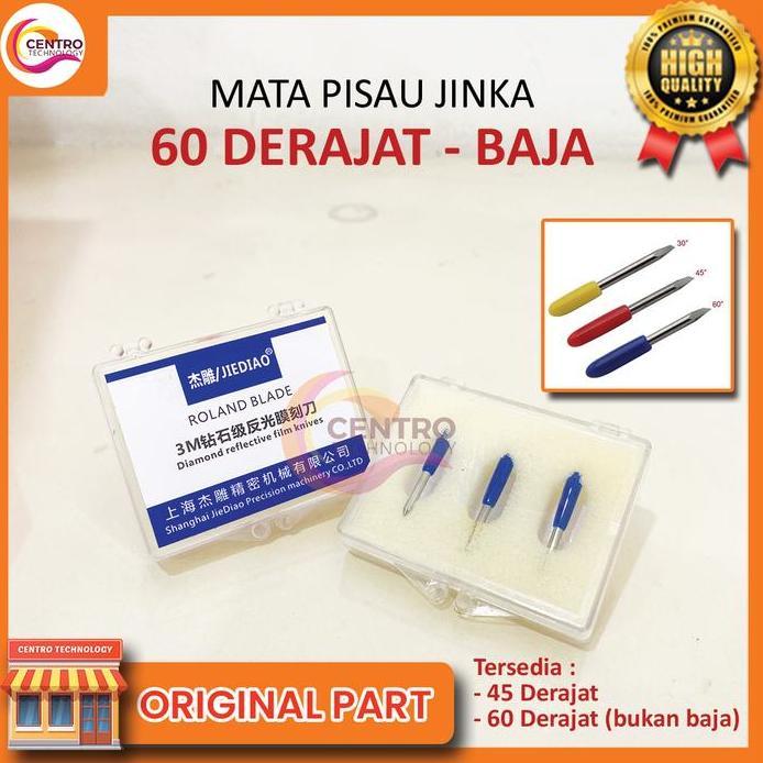 Mata Pisau Jinka 45, 60 Derajat (Bahan Besi) & 60 derajat Bahan Baja | Roland Blade Jinka Original 1