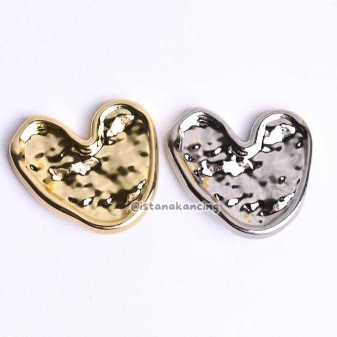 New  Kancing Jamur Lydia Heart | Aksesoris Kancing Besar 45mm Unik Mewah Premium Button | Istana Kan