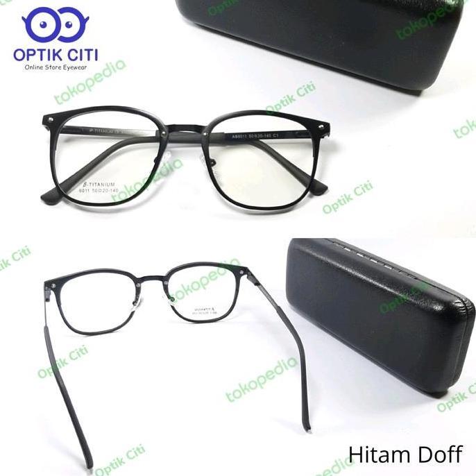 New  frame kacamata pria titanium 6011 Ringan dan Ada Pegas