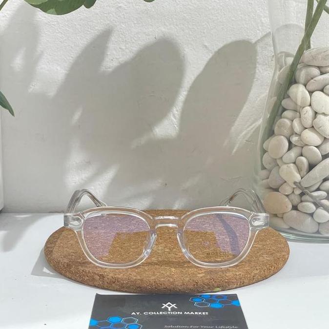 New  Frame Kacamata Pria Wanita Moscot Lemtosh Size Small Warna Clear Crystal