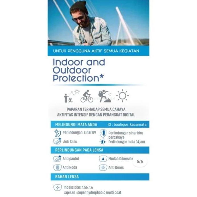 New  Lensa Essilor Elements FSV UV 420 + Photo Grey Bluechromic