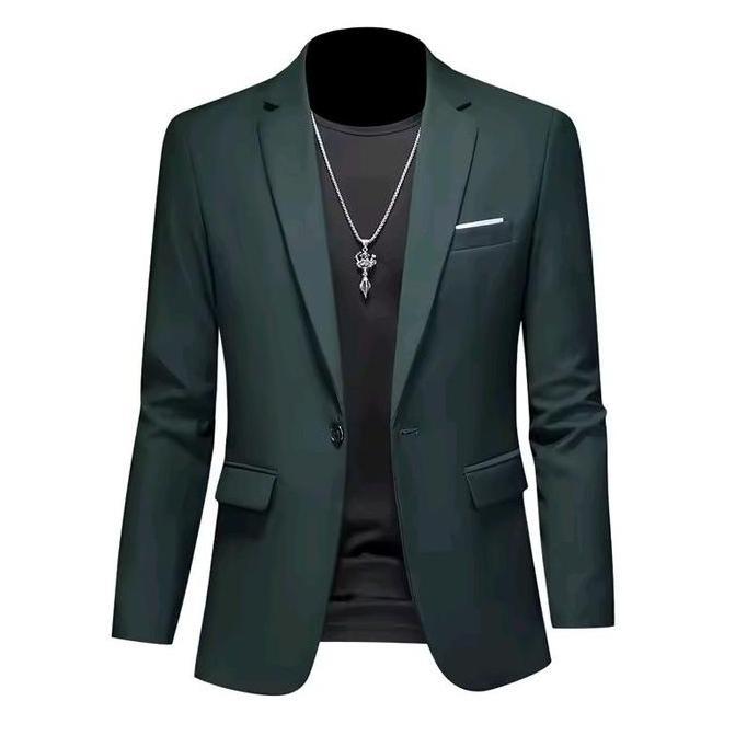 BLAZER NU - JAS SANTRI NU - JAS FORMAL PRIA HITAM LOGO - JAS KANTOR PRIA