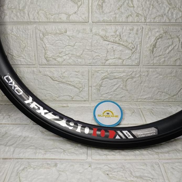 Velg Rims BMX 20 OXO FX2900 Murni ETRTO 406 Lubang 36H Alloy Double Wall 3cm Ada Brake Line Valve AV