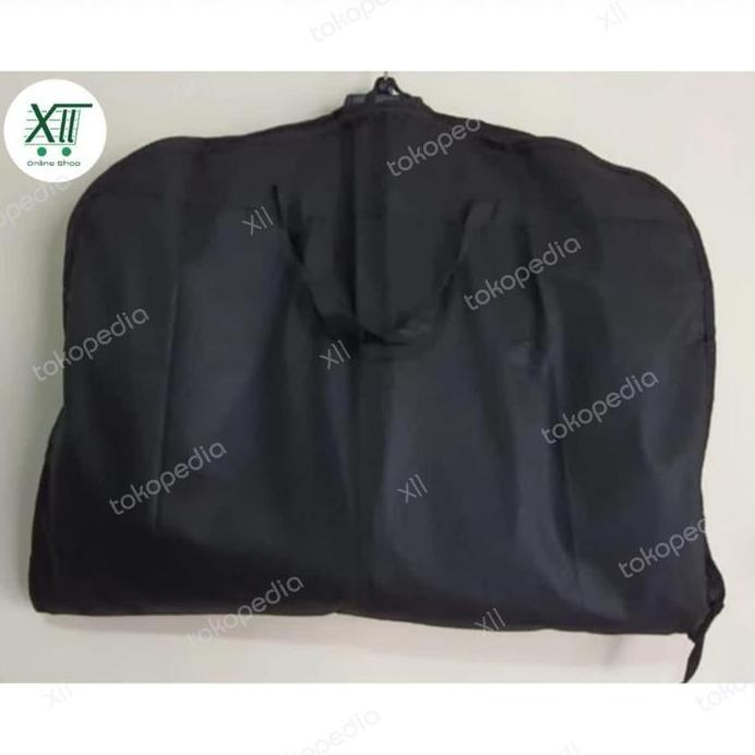 Kantong Lipat PREMiUM Cover Kain Pelindung Jas Kemeja Jaket Hitam